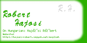 robert hajosi business card